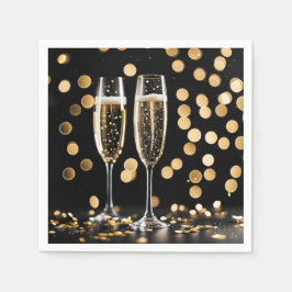 Servilleta De Papel Nochevieja Champagne flauta
