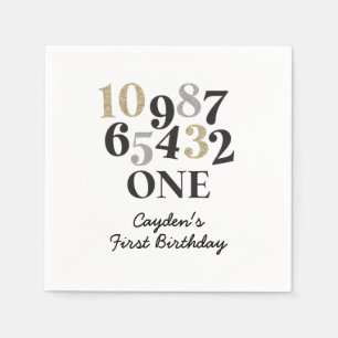 Servilleta De Papel Nochevieja Cumpleaños Primero