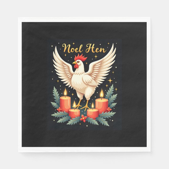 Servilleta De Papel Noel Hen Chicken (Anverso)