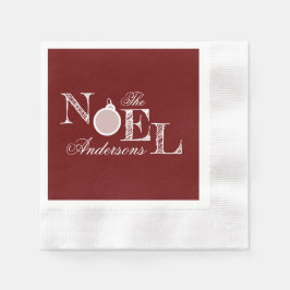 Servilleta De Papel Noel Maroon Holiday Cocktail Napkins