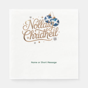 Servilleta De Papel Nollaig Chridheil gaélico escocés personalizado Ch