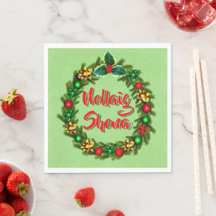 Servilleta De Papel Nollaig Irlandés Shona Merry Christmas Luncheon
