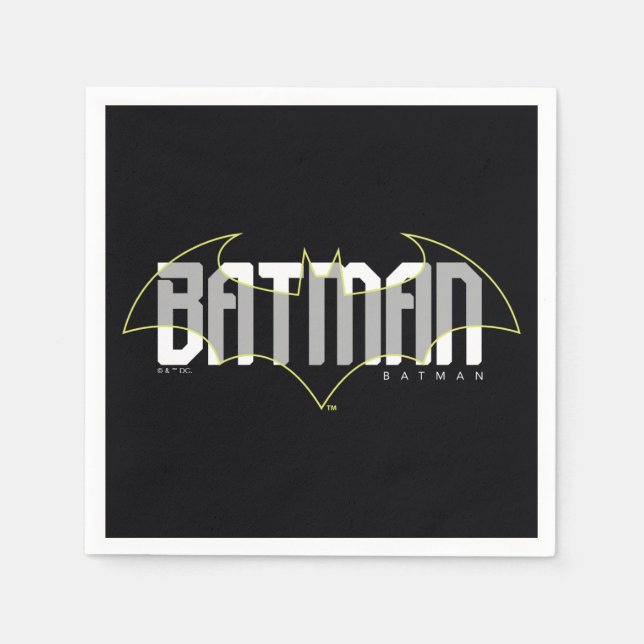 Servilleta De Papel Nombre de alta tecnología de Batman Gráfico (Anverso)