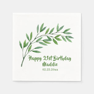 Servilleta De Papel Nombre de bifurcación de vegetación botánica inscr