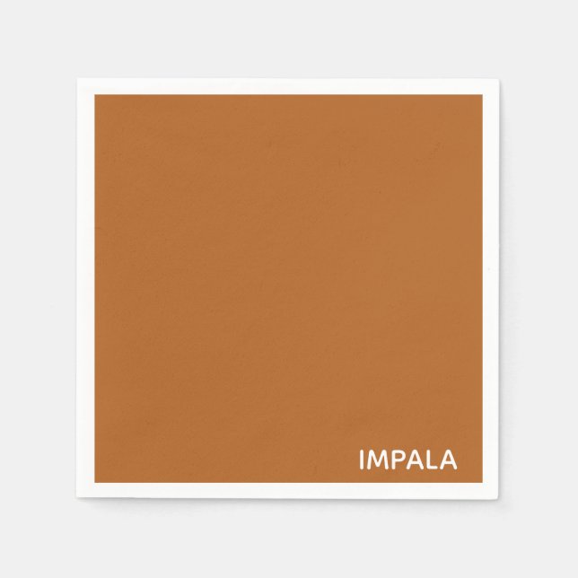 Servilleta De Papel Nombre de color marrón de Impala (Anverso)