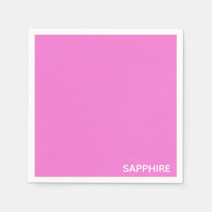 Servilleta De Papel Nombre de color rosa de zafiro