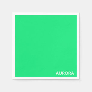 Servilleta De Papel Nombre de color verde de Aurora