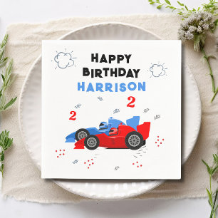 Servilleta De Papel Nombre de dos coches de Carreras de niños de segun