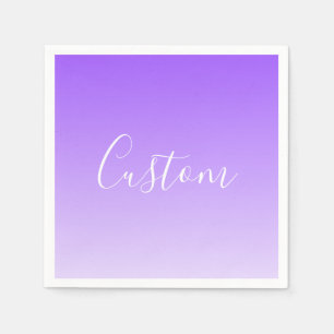 Servilleta De Papel Nombre de escritura cursiva y ombre morado claro e