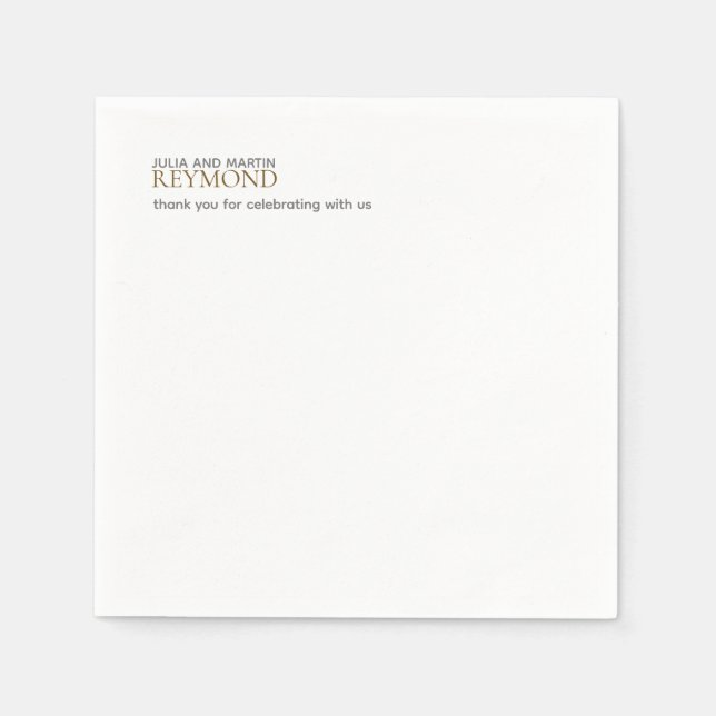 Servilleta De Papel Nombre de familia / Apellido con palabras personal (Anverso)