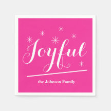 Nombre de familia Papel personalizado Cocktail Nap