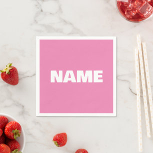 Servilleta De Papel nombre de iniciales minimalistas de personalizable