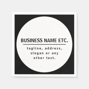 Servilleta De Papel Nombre de la empresa y eslogan/otro texto   Blanco