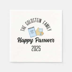 Servilleta De Papel Nombre de la familia personalizada de la Pascua
