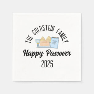 Servilleta De Papel Nombre de la familia personalizada de la Pascua