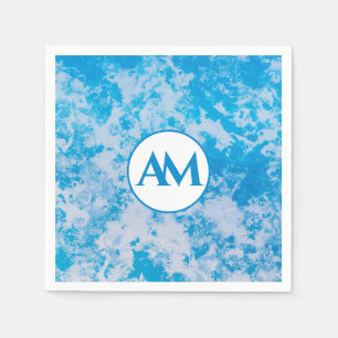 Servilleta De Papel Nombre de la superficie del planeta de hielo azul 