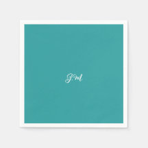 Nombre de las iniciales en color azul sólido de mo