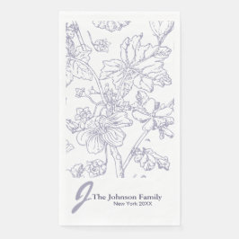 Servilleta De Papel Nombre de Monograma de Familia Personalizada Guión