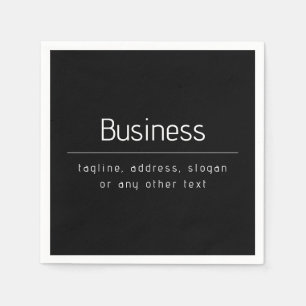 Servilleta De Papel Nombre de negocio minimalista moderno & otra infor