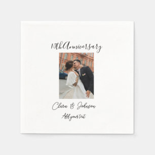 Servilleta De Papel nombre de pareja de foto de aniversario de bodas 1