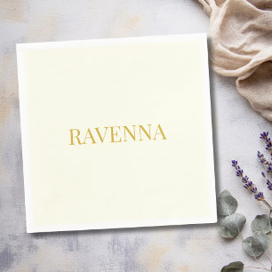 Servilleta De Papel Nombre de Serif personalizado de lujo crema Regalo