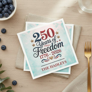 Servilleta De Papel Nombre del Cielo del 250 Aniversario de América