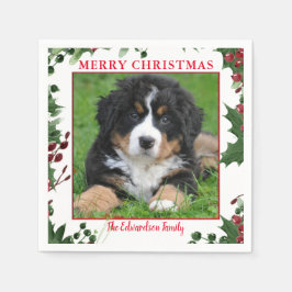 Servilleta De Papel Nombre del monograma de la foto de la familia Feli