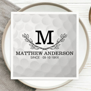 Servilleta De Papel Nombre del patrón de bola de golf personalizado Mo