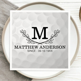 Servilleta De Papel Nombre del patrón de bola de golf personalizado Mo