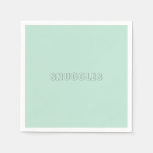 Servilleta De Papel Nombre del personalizable "Snuggles" menta marina