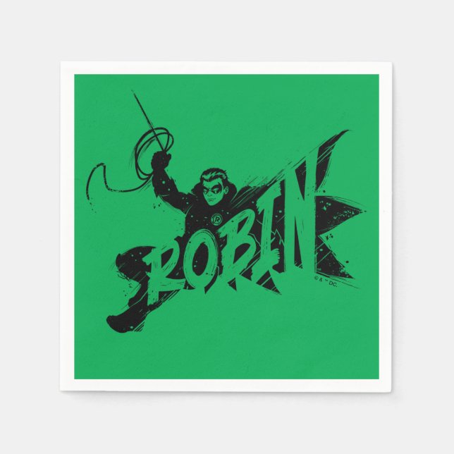 Servilleta De Papel Nombre del pincel de tinta Robin (Anverso)
