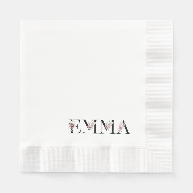 Servilleta De Papel Nombre Emma (Anverso)