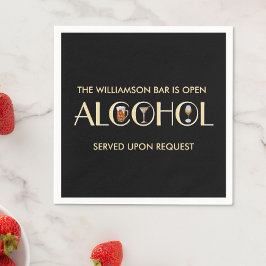 Servilleta De Papel Nombre exclusivo de Martini de vino de cerveza de 