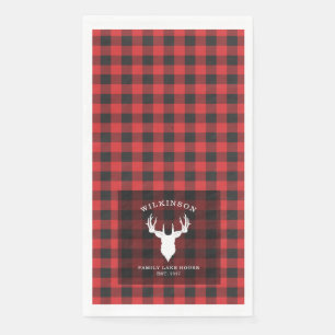 Servilleta De Papel Nombre familiar Lumberjack Plaid Lake House