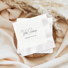 Servilleta De Papel Nombre moderno personalizado de residencia residen