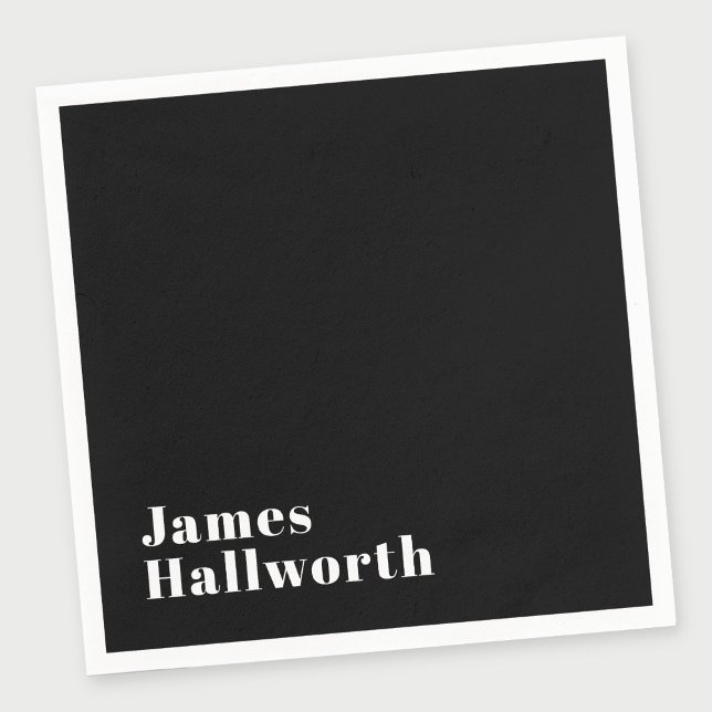 Servilleta De Papel Nombre moderno retro editable elegante (u otro tex (Subido por el creador)