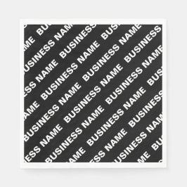 Servilleta De Papel Nombre modificable repetible negrita | Blanco negr