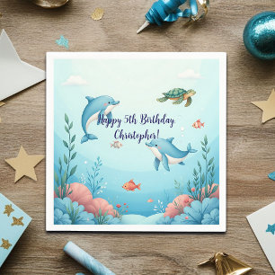 Servilleta De Papel Nombre personalizado bajo la fiesta de cumpleaños