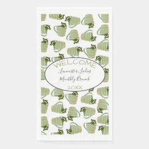 Servilleta De Papel Nombre personalizado Bienvenida Brunch Green Tea C