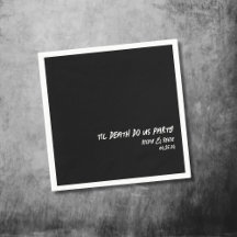 Nombre personalizado Boda gótico Cocktail Napkin n