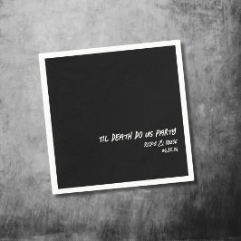 Servilleta De Papel Nombre personalizado Boda gótico Cocktail Napkin n