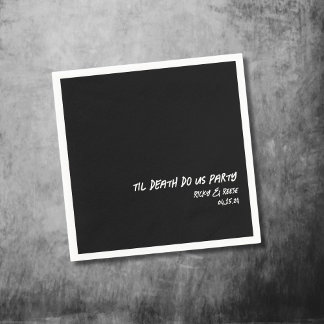 Servilleta De Papel Nombre personalizado Boda gótico Cocktail Napkin n