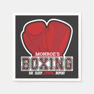 Servilleta De Papel NOMBRE Personalizado Boxer Boxer Glove Prighter