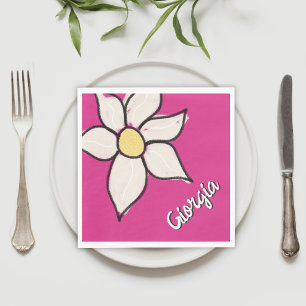 Servilleta De Papel Nombre personalizado caprichosa margarita floral b