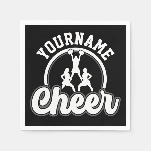 Servilleta De Papel NOMBRE Personalizado Cheer equipo Varsity CheerLea (Anverso)