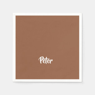 Servilleta De Papel Nombre personalizado de chocolate marrón claro