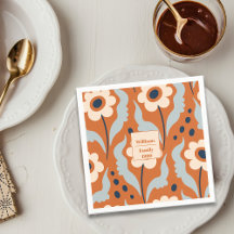 Nombre personalizado de Florals, Naranja de Acción