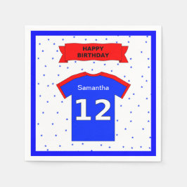 Servilleta De Papel nombre personalizado de la fiesta de cumpleaños 12