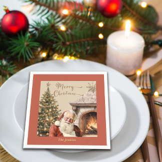 Servilleta De Papel Nombre personalizado de los Navidades tradicionale