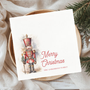 Servilleta De Papel Nombre personalizado de nutcracker Merry Christmas